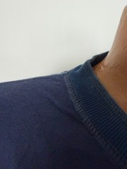 Vintage 90s Henley Shirt Men XXL Minimalist Casual Outdoors Travel Navy Cotton