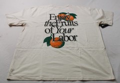 Outrank Men’s Enjoy The Fruits Of Your Labor T-Shirt BL1 Vintage White Size 2XL