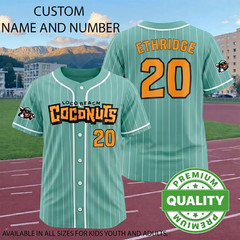 #20 Loco Beach Coconuts Ethridge 3D AOP Baseball Jersey Kids Adults 1V1247