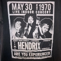 Jimi Hendrix Concert T-Shirt May 30 1970 Graphic Tee Size Lg 42-44 Vintage Style