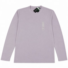 Alfani Mens T-Shirt New L Light Purple Crew Neck Long Sleeve Stretch Basic Knit