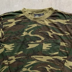 Vintage Redhead Woodland Military Camouflage Long-Sleeve T-Shirt L Green Brown