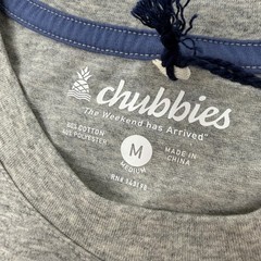 Chubbies Mens USA Palm Tree Graphic T Shirt Medium Heather Gray NEW