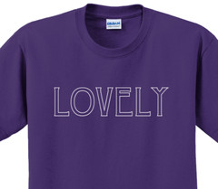 Lovely T-Shirt Short Sleeve Graphic Tee Unisex apparel Text logo design