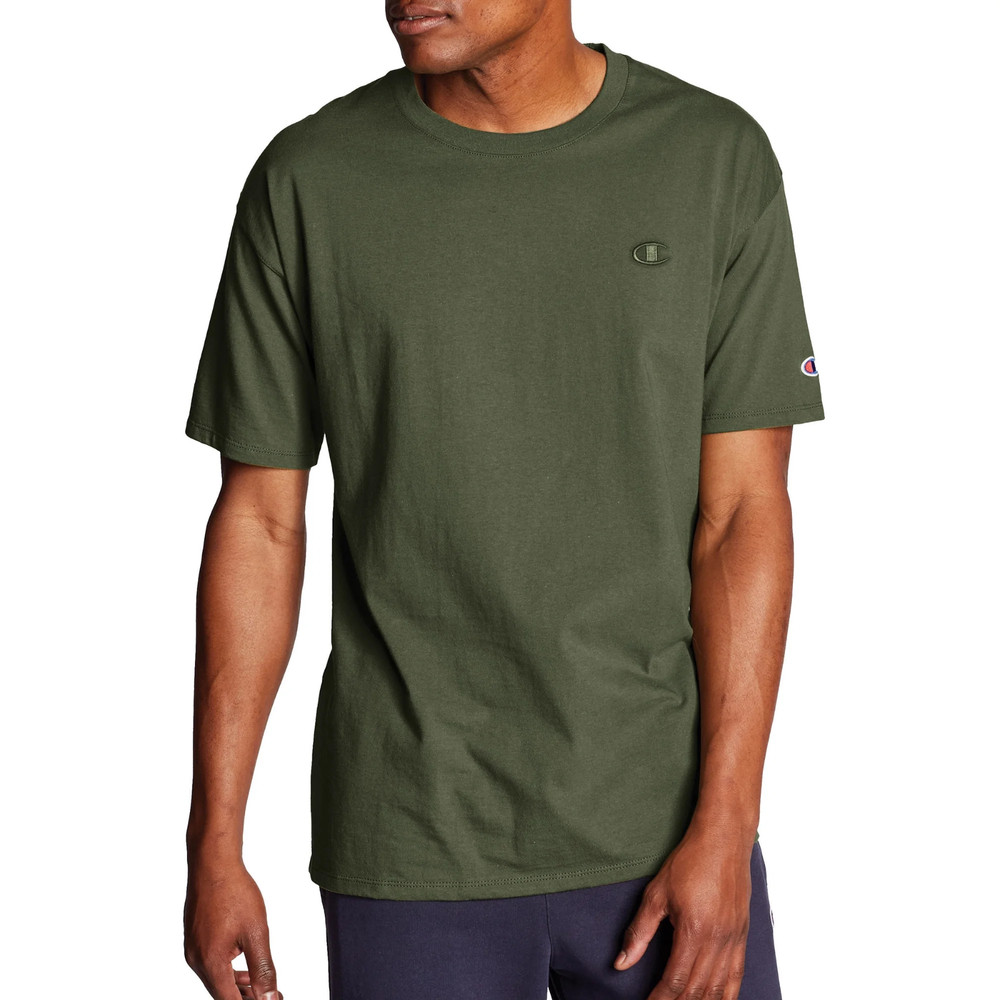 Champion Classic Jersey T-Shirt Men’s SS Crewneck Tee Sky Olive Green Sz 4xt