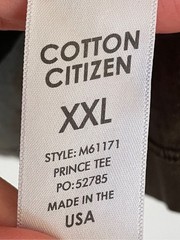 Cotton Citizen Men’s Prince Tee Short Sleeve Crewneck Supima Gradient Ombré XXL