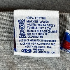 Vintage Converse Chuck Taylor T Shirt Large Gray Blue Star Logo USA
