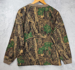 Vintage 90s Ace Sportswear Trebark Camo Chest Pocket Long Sleeve Large USA Made