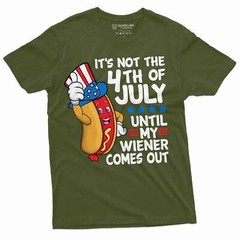 4th of July Funny Wiener T-shirt Fourth Of July Gifts For Him Men Dad Grandpa