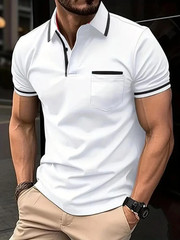 Camiseta Con Cuello Levantado Cremallera Para Hombre Camisa De Manga Corta Men