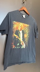 Kurt Cobain Shirt Mens L Faded Black 2013 Nirvana Band Music Gildan Graphic Tee