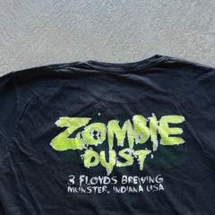 Three Floyds Brewing Shirt Size Large Black Zombie Dust Pale Ale Beer Munster In