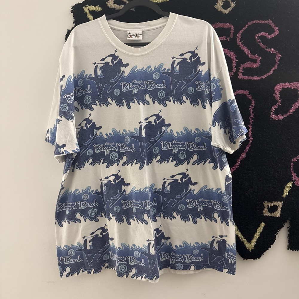 Disney Blizzard Beach AOP 2XL All Blue Colorway T-Shirt