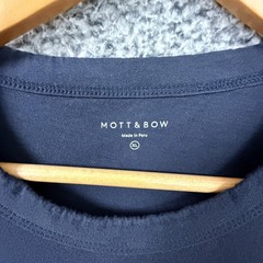 Mott & Bow Shirt Mens XL Blue Solid Crewneck Short Sleeve Tee Casual Basic Top