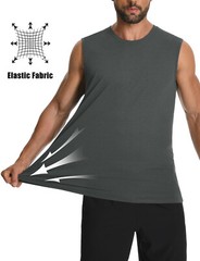 Mens Tank Tops UPF 50+ Sleeveless Shirt Casual Gym Workout Shirts Muscle T-Shirt