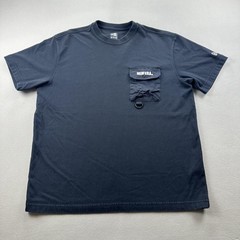 New Era T-Shirt Mens XS Black Utility D-Ring Cargo Pocket Oversized Short Sleeve