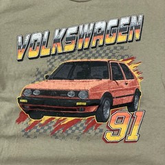 Volkswagen GTI T-Shirt Mens Medium Green ’91 Golf Graphic Tee 90s Racing
