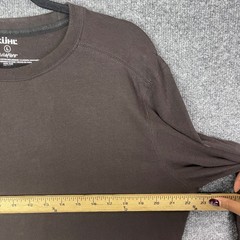 Kuhl Wildfibre Mens Large Brown Long Sleeve 100% Organic Cotton T-Shirt RN