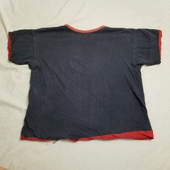 Vintage 70s Double Face T Shirt Mends Medium Blue Red Gym Athletic Reversible