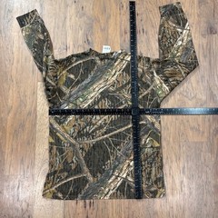 Vintage Mossy Oak Shirt Mens XL Shadow Branch Camo Mock Neck Cotton Hunting Y2K