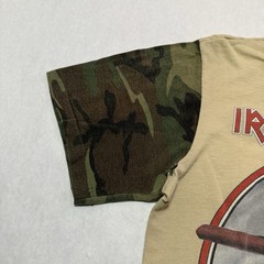 Vintage 1984 Iron Maiden Aces High Camo Band T-Shirt Size Medium 80s Concert