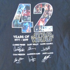 42 Years of Star Wars 1977-2019 Signature T-Shirt XL