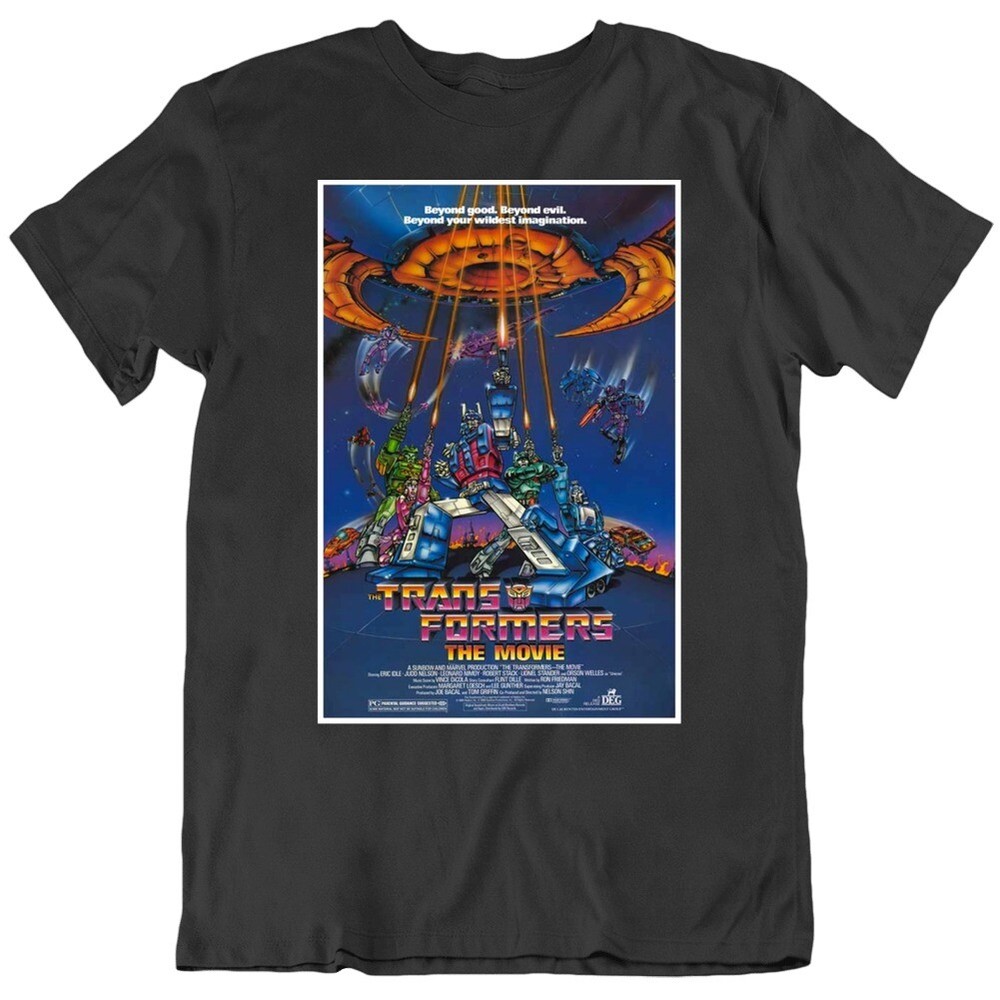80’s Movie The Transformers Retro Movie Poster Black T Shirt
