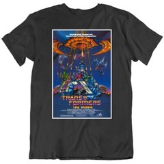 80’s Movie The Transformers Retro Movie Poster Black T Shirt