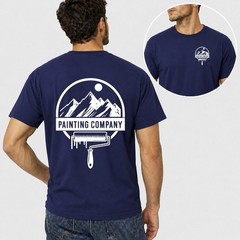 Mens Personalised Work T Shirt Custom Company Logo Trade Uniform Painter Plumber