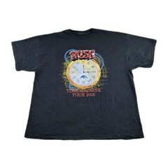 Rush Band Shirt Mens 2XL XXL Time Machine Tour 2010 Rock Concert Tee Adult A15