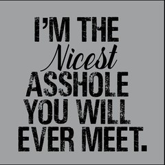 I’m The Nicest Sarcastic Humor Graphic Tee Gift For Men Novelty Funny T Shirt