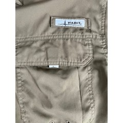 Habit Men’s L Performance Fishing Shirt Solar Factor Long Sleeve Tan Excellent