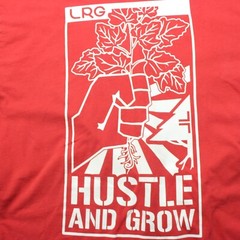 LRG Hustle and Grow T-Shirt Mens Adult 2XL Red Short Sleeve Tee
