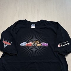 Disney Pixar Cars T-Shirt XL Black Gildan Heavy Cotton State Farm Promo
