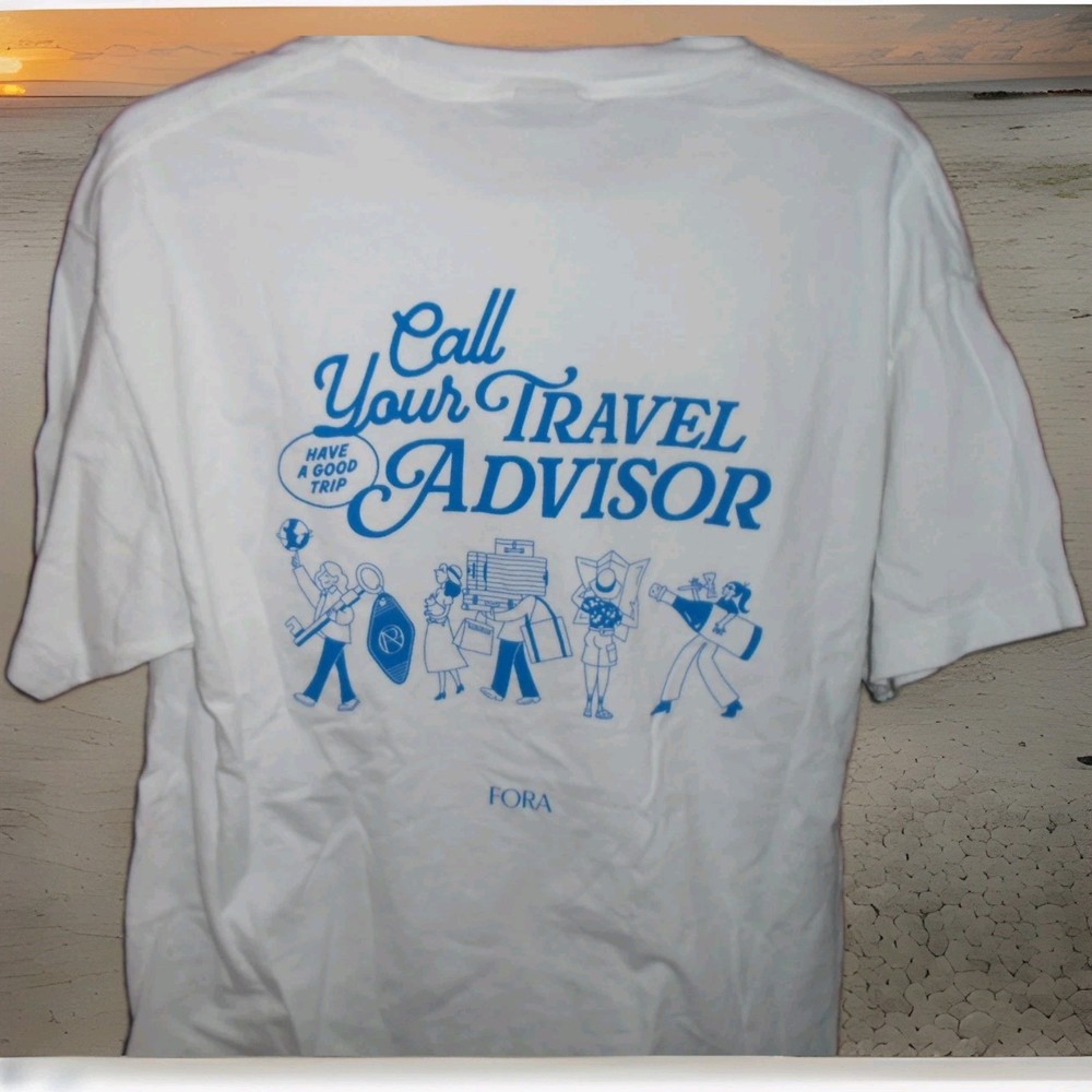 FORA TRAVEL ADVISORS FUNNY MENS TSHIRT SIZE LARGE