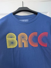 NEW BRCC Black Rifle Coffee Company 70s Logo Royal Blue T Shirt Size Large