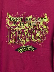 Rocket. Mens. T S hirt Size M Red Yellow Rose Hill. Kansas