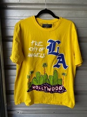 Eternity BC/AD Los Angeles GRAPHIC Embroidered Yellow T-Shirt Kobe Men’s XL