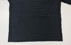 Vintage Y2K Ribbed V-Neck Shirt Men Medium Stretchy Black Gray Striped Claiborne