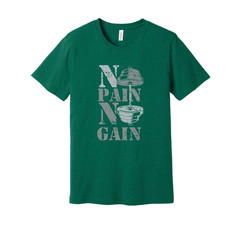 Unisex No Pain No Gain Graphic T-Shirt With Dumbbell Design For Gym Workouts And