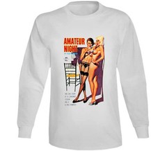 Amateur Night Strippers Burlesque Tee White Retro Vintage T-shirt Adults Only