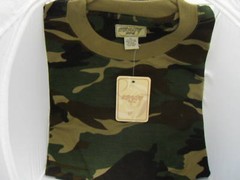 Camouflage Camo SS T-Shirt Waffle Knit Big Mens TEE 5X WOODLAND Brand New N Pack