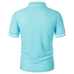 Men Breathable Polo Shirt Casual Summer Slim Fit Solid Color Tee Top Tshirt Gift
