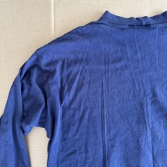 Gulf Traders Mens XL Navy Blue Mock Neck Long Sleeve 100% Cotton Shirt 90s