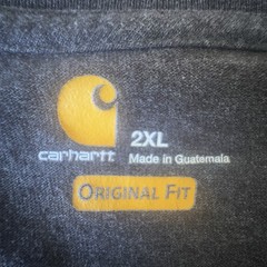 Carhartt Henley Shirt Gray Short Sleeve Orig Fit Mens Size 2XL LOGO
