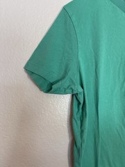 Hollister 100% Cotton Men’s V‑Neck Teal Turquoise Logo T-Shirt Casual Preppy Y2K