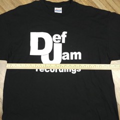 Def Jam Recordings T Shirt Mens XL Black Cotton Hip Hop Rap Music Logo Tee