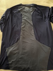 Men’s Under Armour Heat Gear S/S Athletic shirt Large L silver star mesh inset