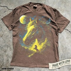 Horse Moonlight Western Cowboy Comfort Tee