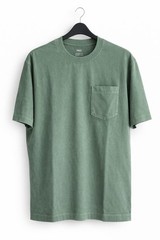 EX M*S Mens Green Short Sleeve Relaxed Fit Cotton Garment Dyed Top XS S L XL 2XL